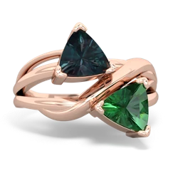 Alexandrite Split Band Swirl 14K Rose Gold ring R2341