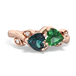 Alexandrite Floral Elegance 14K Rose Gold ring R5790