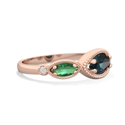 Alexandrite Milgrain Marquise 14K Rose Gold ring R5700