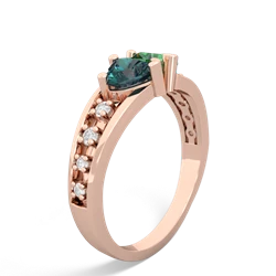 Alexandrite Heart To Heart 14K Rose Gold ring R3342