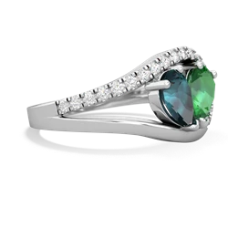 Alexandrite Nestled Heart Keepsake 14K White Gold ring R5650