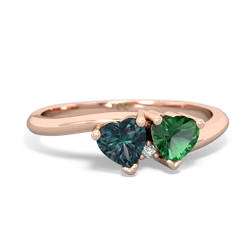 Alexandrite Sweethearts 14K Rose Gold ring R5260