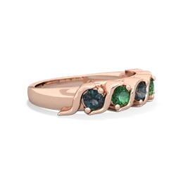 Alexandrite Anniversary Band 14K Rose Gold ring R2089