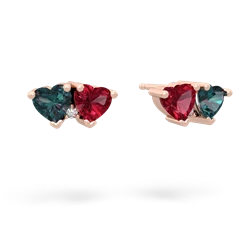 Alexandrite Sweethearts 14K Rose Gold earrings E5260