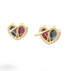 Alexandrite 'Our Heart' 14K Yellow Gold earrings E5072