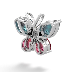 Alexandrite Butterfly 14K White Gold pendant P2215