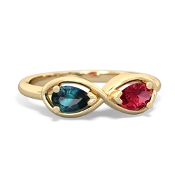 Alexandrite Infinity 14K Yellow Gold ring R5050