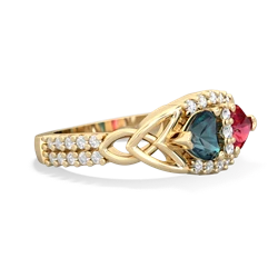 Alexandrite Sparkling Celtic Knot 14K Yellow Gold ring R2645