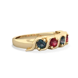 Alexandrite Anniversary Band 14K Yellow Gold ring R2089