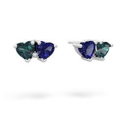 Alexandrite Sweethearts 14K White Gold earrings E5260