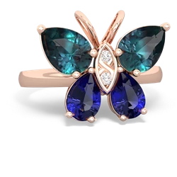 Alexandrite Butterfly 14K Rose Gold ring R2215