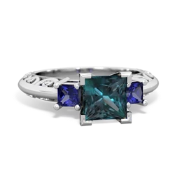 Alexandrite Eternal Embrace Engagement 14K White Gold ring C2001