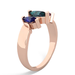 Alexandrite Three Peeks 14K Rose Gold ring R2433