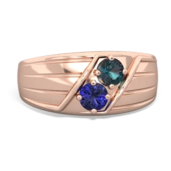 Alexandrite Men's Streamline 14K Rose Gold ring R0460