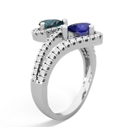 Alexandrite Diamond Dazzler 14K White Gold ring R3000