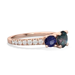 Alexandrite Pave Trellis 14K Rose Gold ring R5500