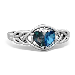 Alexandrite Celtic Love Knot 14K White Gold ring R5420