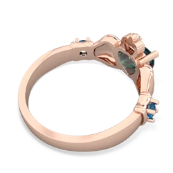 Alexandrite Claddagh Keepsake 14K Rose Gold ring R5245