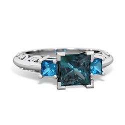 Alexandrite Eternal Embrace Engagement 14K White Gold ring C2001