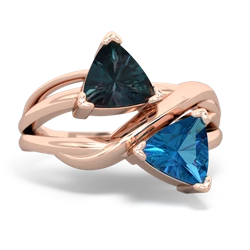 Alexandrite Split Band Swirl 14K Rose Gold ring R2341