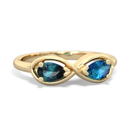 Alexandrite Infinity 14K Yellow Gold ring R5050