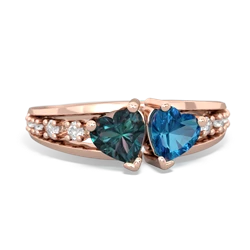 Alexandrite Heart To Heart 14K Rose Gold ring R3342