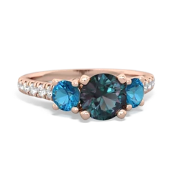 Alexandrite Pave Trellis 14K Rose Gold ring R5500