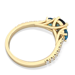 Alexandrite Pave Trellis 14K Yellow Gold ring R5500