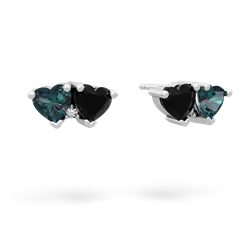 Alexandrite Sweethearts 14K White Gold earrings E5260