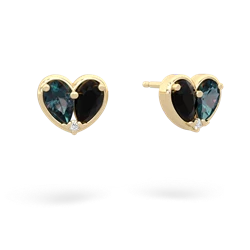 Alexandrite 'Our Heart' 14K Yellow Gold earrings E5072