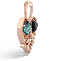 Alexandrite Celtic Trinity Heart 14K Rose Gold pendant P5331