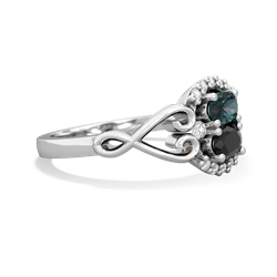 Alexandrite Love Nest 14K White Gold ring R5860