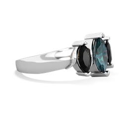 Alexandrite Three Peeks 14K White Gold ring R2433