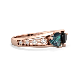 Alexandrite Heart To Heart 14K Rose Gold ring R3342