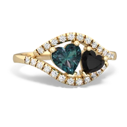 Alexandrite Mother And Child 14K Yellow Gold ring R3010