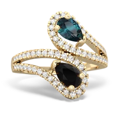 Alexandrite Diamond Dazzler 14K Yellow Gold ring R3000