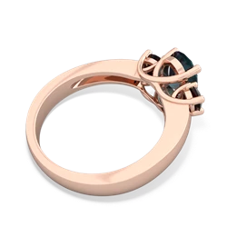 Alexandrite Three Stone Oval Trellis 14K Rose Gold ring R4024