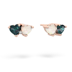 Alexandrite Sweethearts 14K Rose Gold earrings E5260