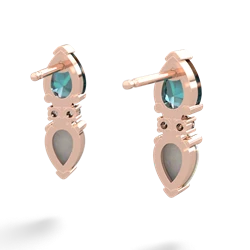 Alexandrite Bowtie Drop 14K Rose Gold earrings E0865