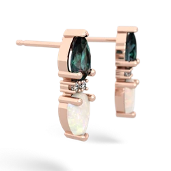 Alexandrite Bowtie Drop 14K Rose Gold earrings E0865