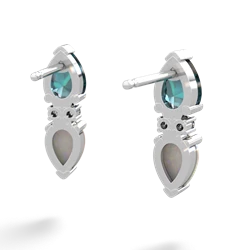 Alexandrite Bowtie Drop 14K White Gold earrings E0865