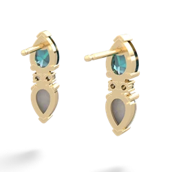 Alexandrite Bowtie Drop 14K Yellow Gold earrings E0865