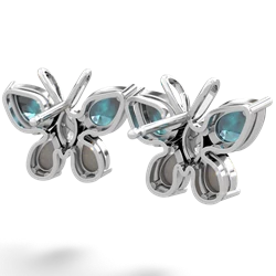 Alexandrite Butterfly 14K White Gold earrings E2215