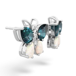 Alexandrite Butterfly 14K White Gold earrings E2215