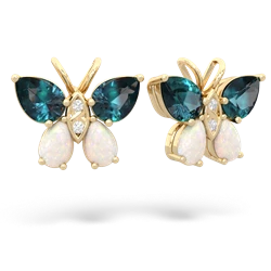 Alexandrite Butterfly 14K Yellow Gold earrings E2215