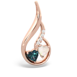 Alexandrite Keepsake Curves 14K Rose Gold pendant P5450