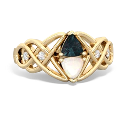 Alexandrite Keepsake Celtic Knot 14K Yellow Gold ring R5300