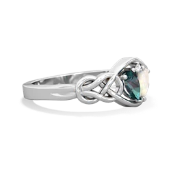 Alexandrite Celtic Love Knot 14K White Gold ring R5420