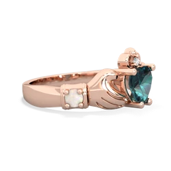 Alexandrite Claddagh Keepsake 14K Rose Gold ring R5245