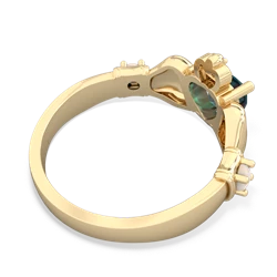 Alexandrite Claddagh Keepsake 14K Yellow Gold ring R5245